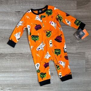 NEW Hyde and Eek Halloween print fleece baby jumpsuit